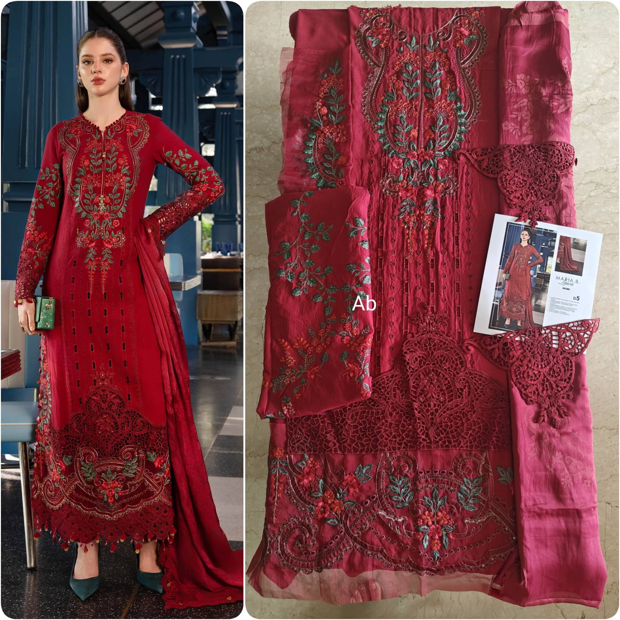 Open Open Pic/Maria B Eid Lawn 26/Vol 2/D-05/Red