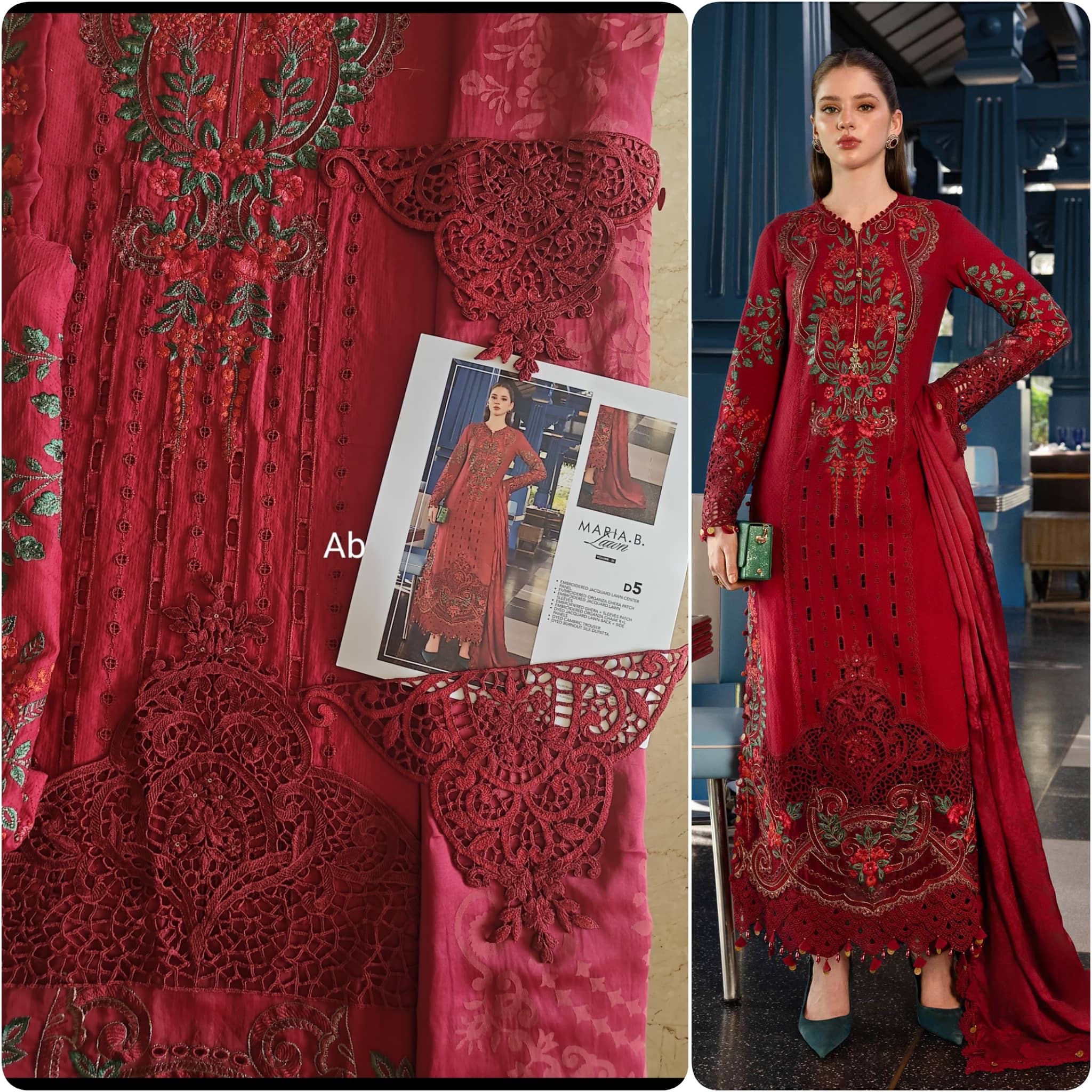 Open Open Pic/Maria B Eid Lawn 26/Vol 2/D-05/Red