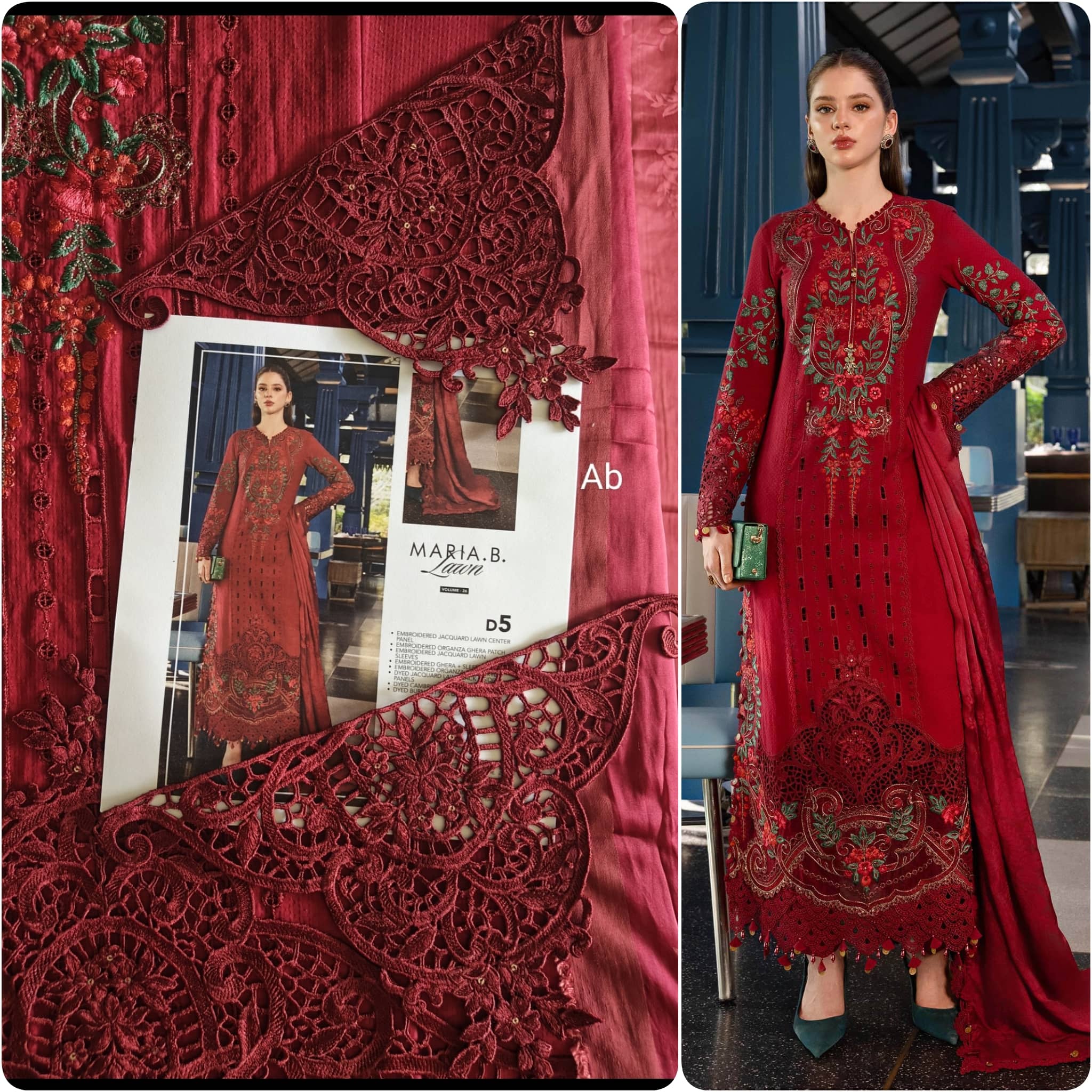 Open Open Pic/Maria B Eid Lawn 26/Vol 2/D-05/Red