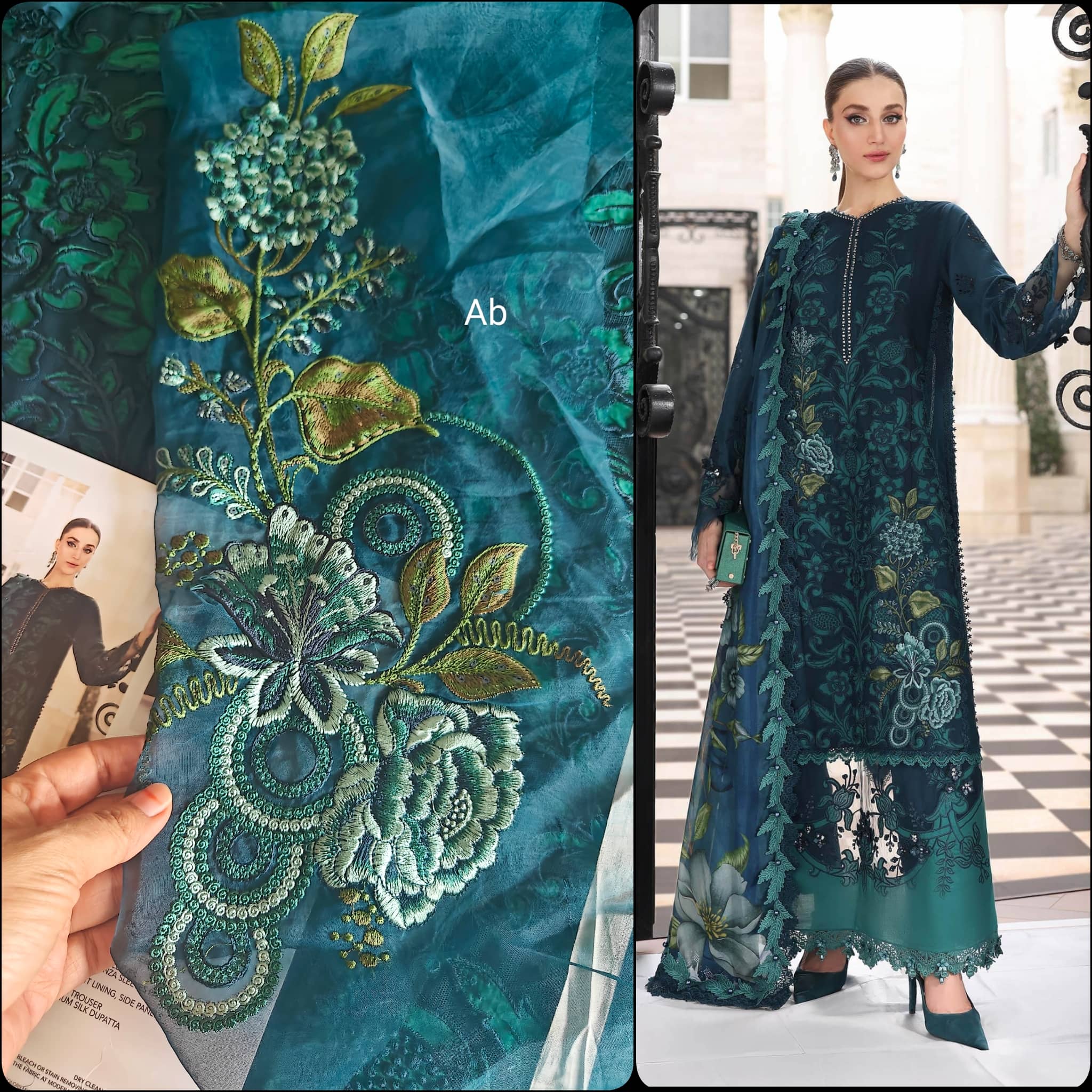 Open Open Pic/Sale‼️Maria B Eid Lawn 26/Vol 2/D-06/Sea Green
