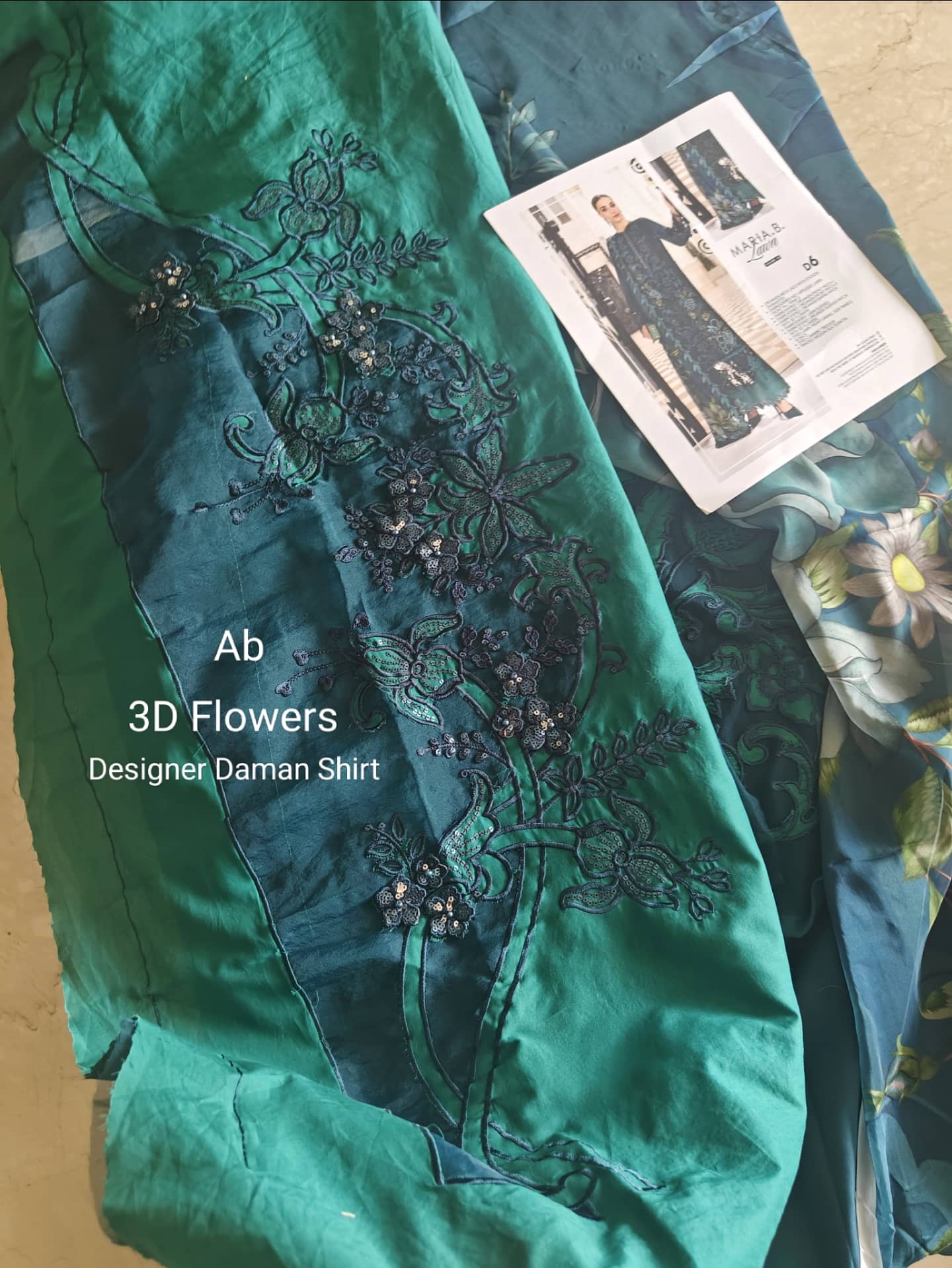 Open Open Pic/Sale‼️Maria B Eid Lawn 26/Vol 2/D-06/Sea Green