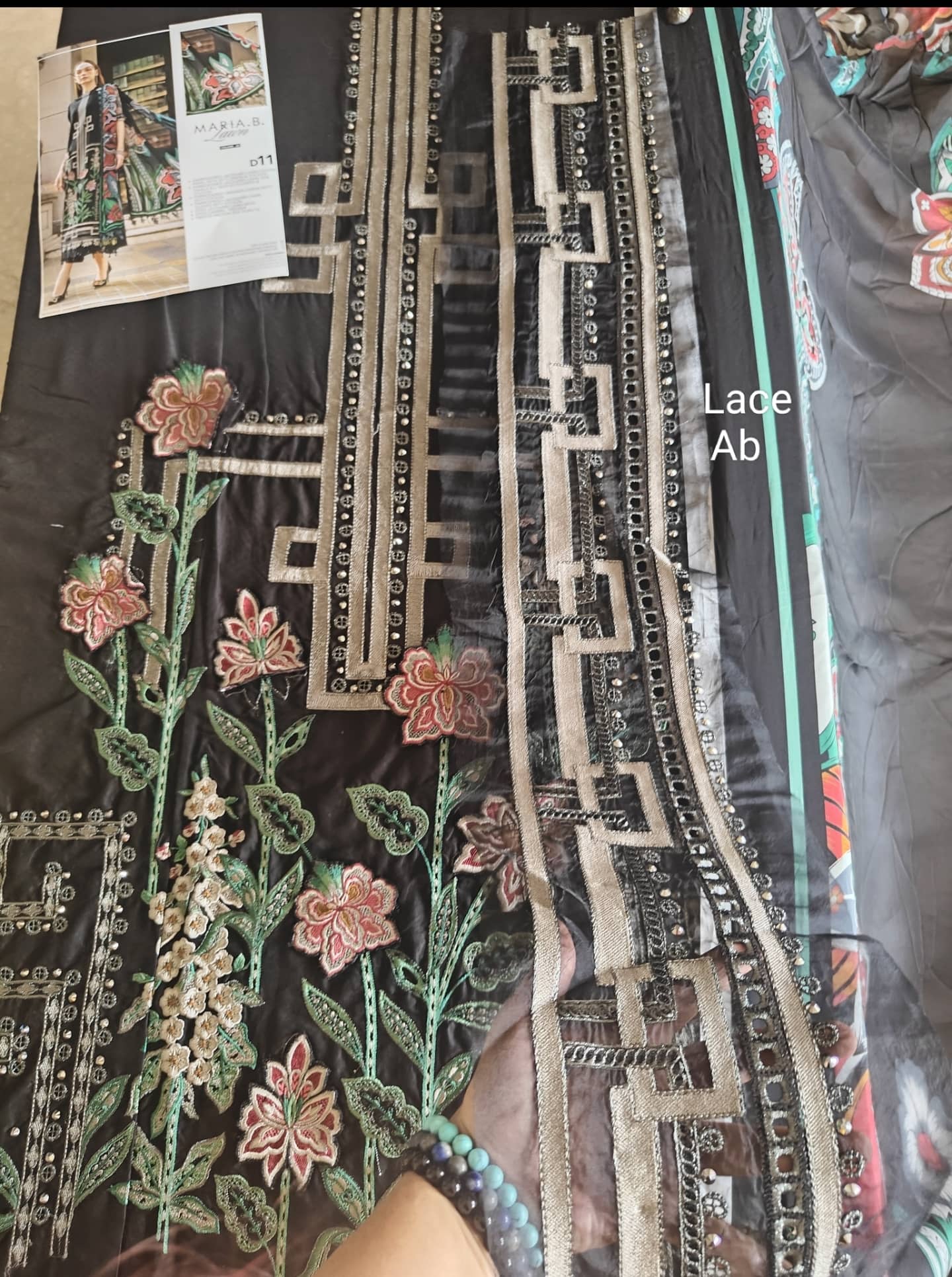 Open Open Pic/Sale‼️Maria B Eid Lawn 26/Vol 2/D-11/Black