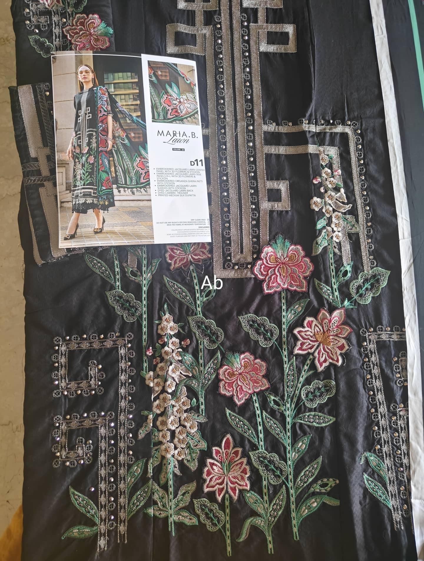 Open Open Pic/Sale‼️Maria B Eid Lawn 26/Vol 2/D-11/Black