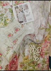 Open Pic/Hot🔥Seller‼️ Maria B Luxury Lawn 26/Vol 2/D-03/Off White