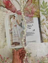 Open Pic/Hot🔥Seller‼️ Maria B Luxury Lawn 26/Vol 2/D-03/Off White