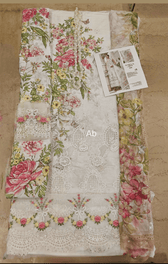 Open Pic/Hot🔥Seller‼️ Maria B Luxury Lawn 26/Vol 2/D-03/Off White