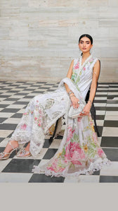 Open Pic/Hot🔥Seller‼️ Maria B Luxury Lawn 26/Vol 2/D-03/Off White