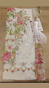 Open Pic/Hot🔥Seller‼️ Maria B Luxury Lawn 26/Vol 2/D-03/Off White