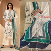 Open Pic/Maria B Eid Lawn 26/9B/Off White/Silk Dupatta