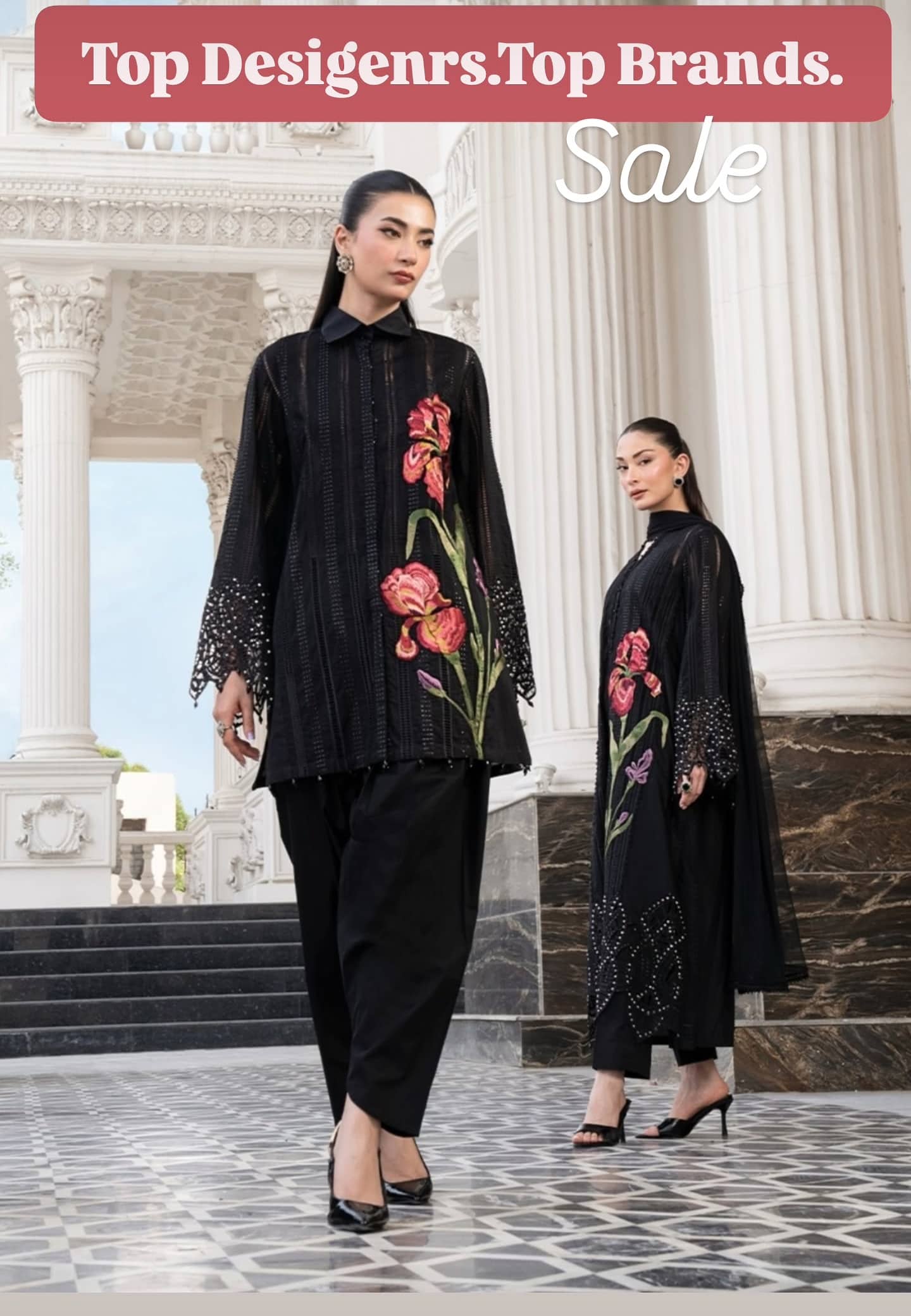 Open Pic/Sale‼️Maria B Eid Lawn 26/Vol 2/D-10/Black