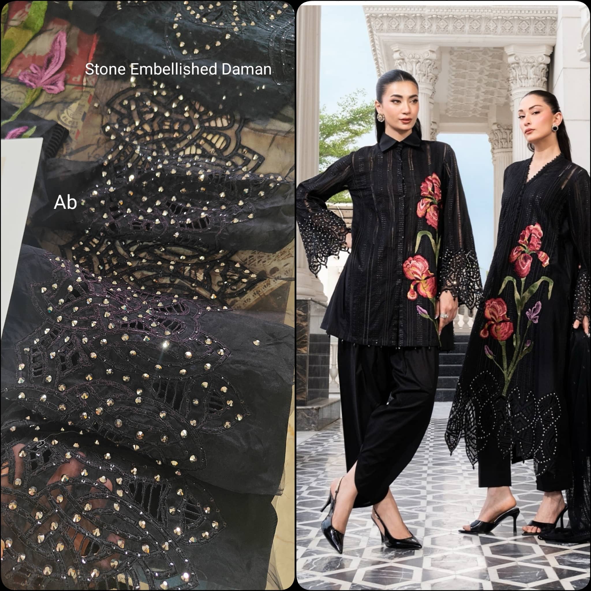 Open Pic/Sale‼️Maria B Eid Lawn 26/Vol 2/D-10/Black
