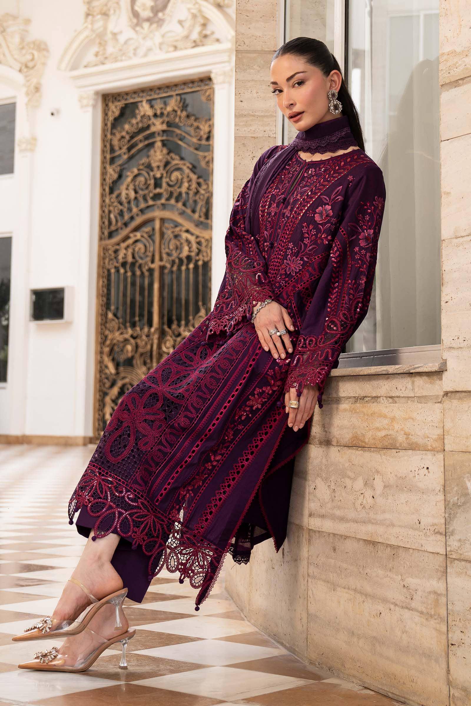 Big Monsoon Sale ‼️Maria B Luxury Lawn 26/Vol 2/D-14/Purple