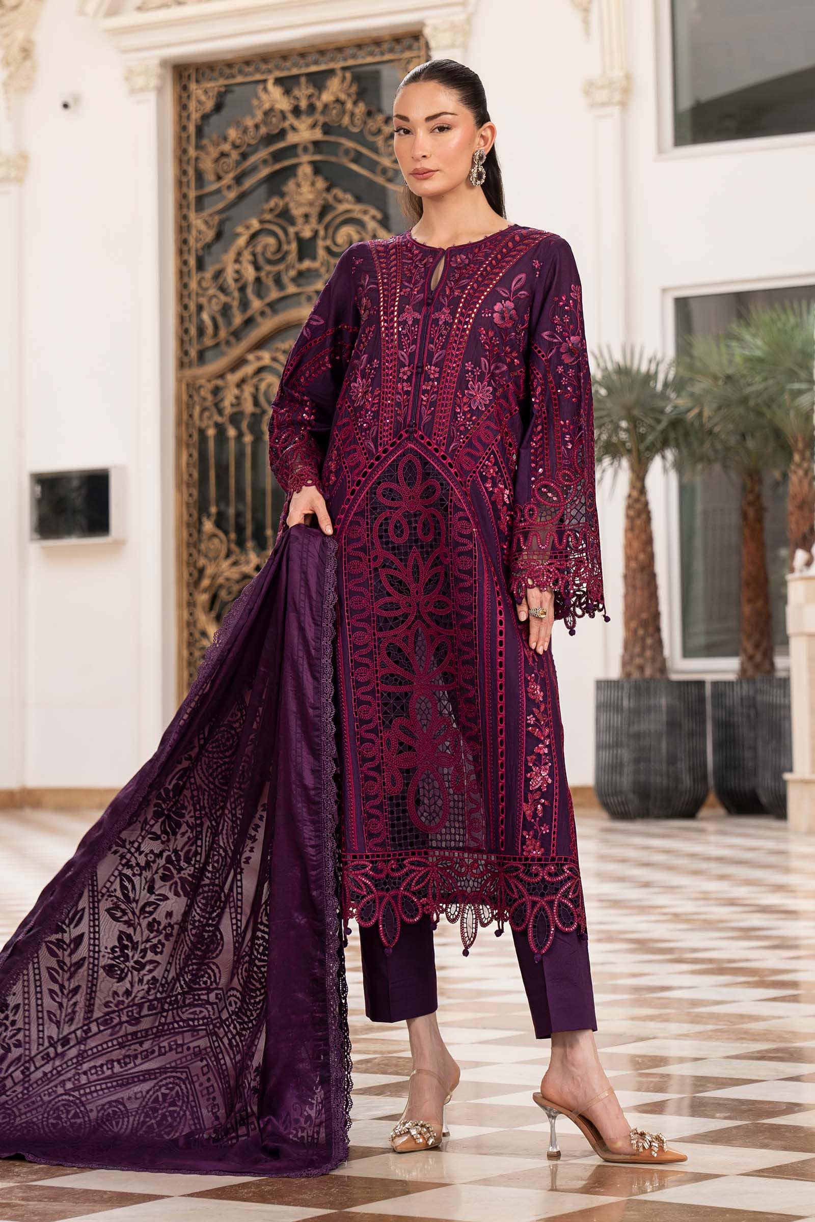 Big Monsoon Sale ‼️Maria B Luxury Lawn 26/Vol 2/D-14/Purple