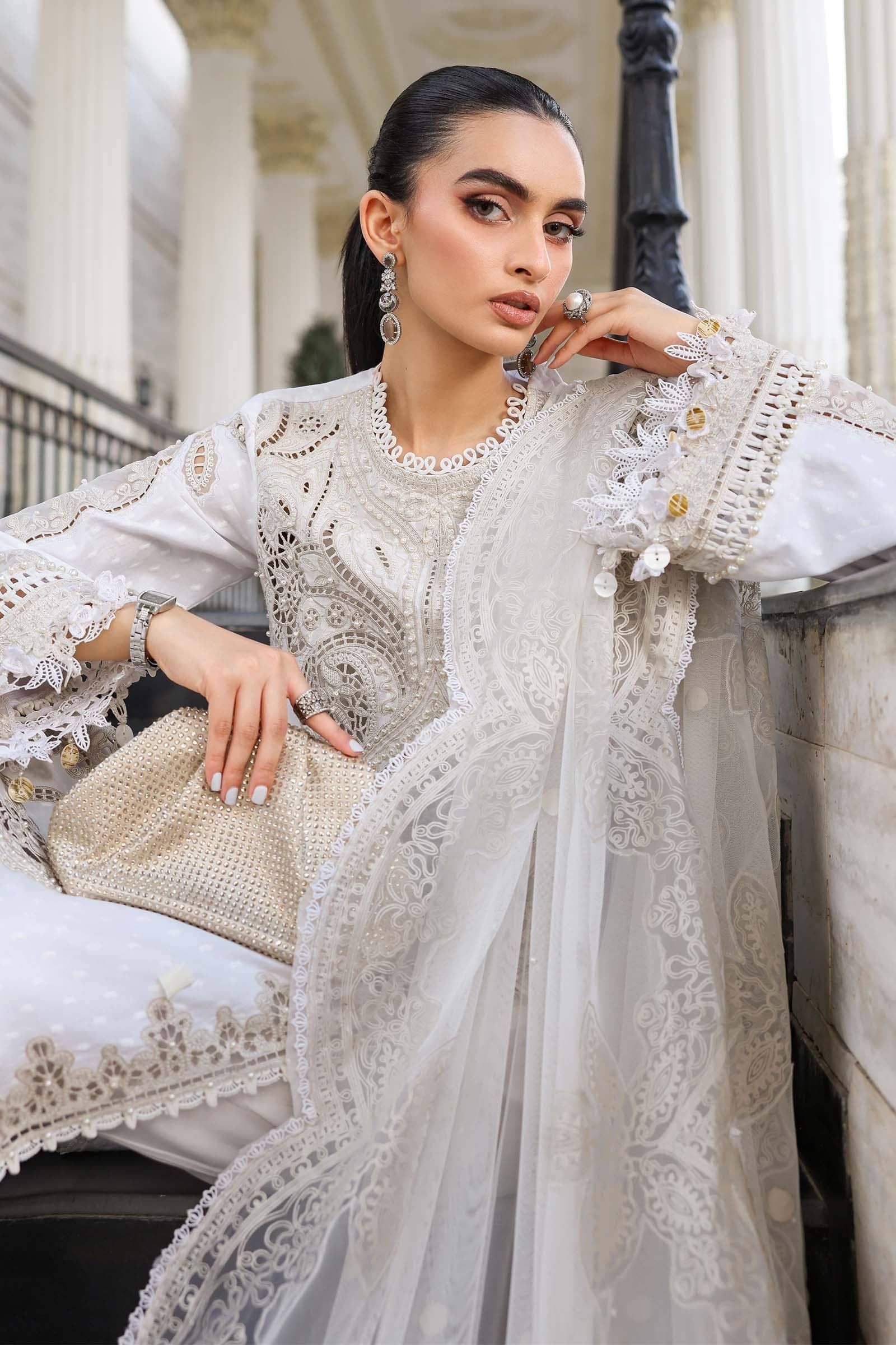 Restocked/Maria B Eid Lawn 26/Vol 2/D-01/Off White