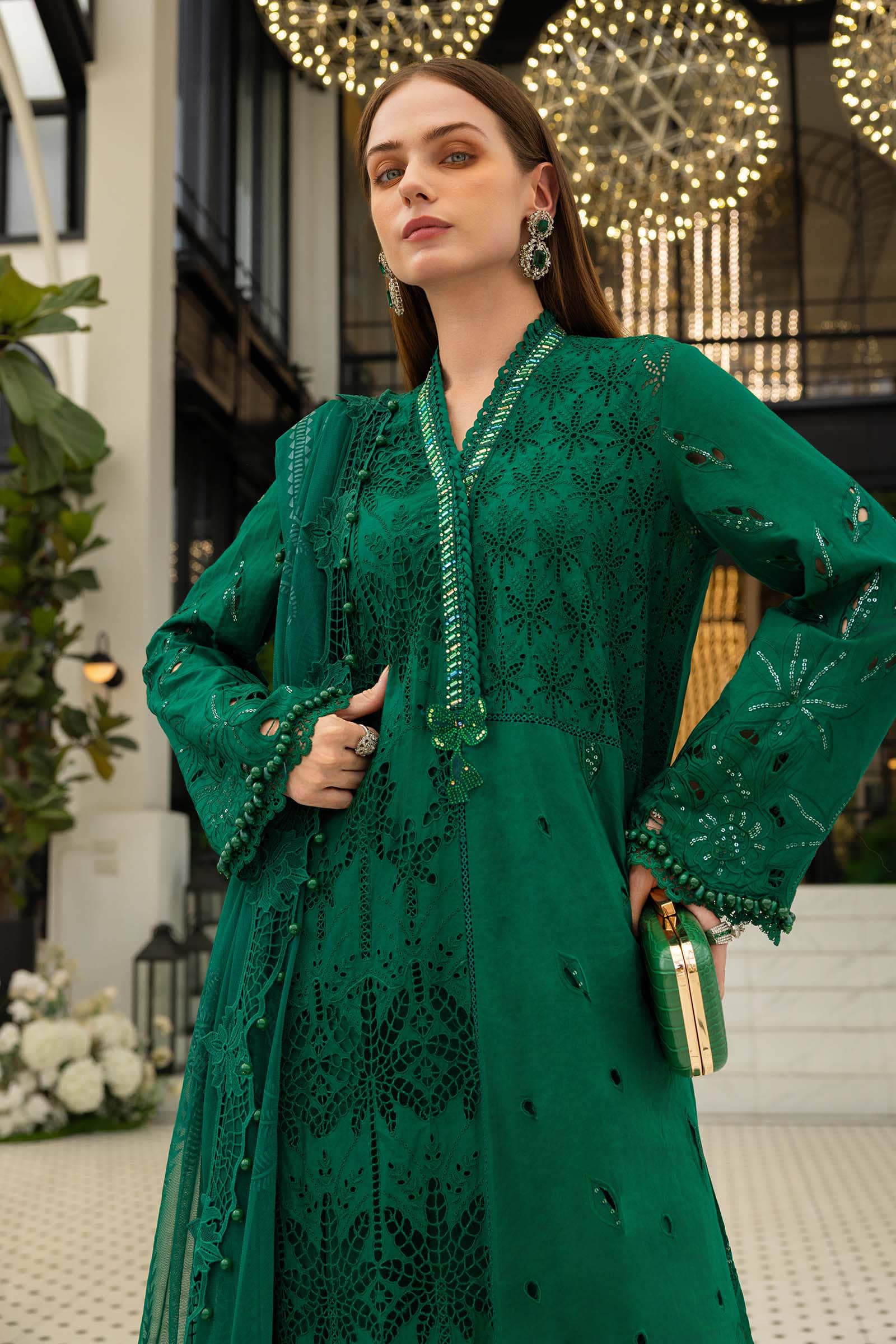 Restocked/Maria B Eid Lawn 26/Vol 2/D-04/Emerald Green