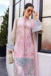 Hot🔥Seller/Maria B Luxury Lawn 26/Vol 2/D-09/Pink