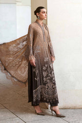 Restocked/Maria B Lawn 26/1A/Coffee & Grey