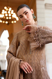 Restocked/Maria B Lawn 26/1A/Coffee & Grey