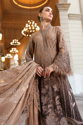 Restocked/Maria B Lawn 26/1A/Coffee & Grey