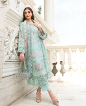 Monsoon Sale‼️Maria B Luxury Lawn 26/Vol 2/D-15/Sky Blue