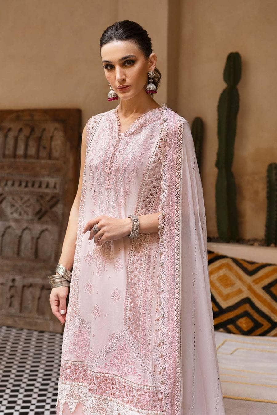 Maria B Lawn Pakistani Suit Restocked/Maria B Luxury Lawn 25/11A/Powder Pink