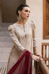 Maria B Lawn Pakistani Suit Restocked/Maria B Luxury Lawn 25/11B/Beige