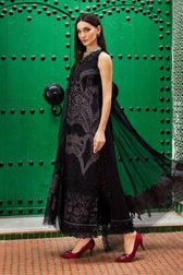 Maria B Lawn Pakistani Suit Restocked/Maria B Luxury Lawn 25/12B/Black