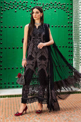 Maria B Lawn Pakistani Suit Restocked/Maria B Luxury Lawn 25/12B/Black