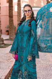 Maria B Lawn Pakistani Suit Restocked/Maria B Luxury Lawn 25/13B/Teal