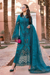 Maria B Lawn Pakistani Suit Restocked/Maria B Luxury Lawn 25/13B/Teal