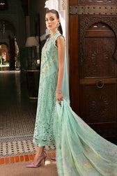 Maria B Lawn Pakistani Suit Restocked/Maria B Luxury Lawn 25/14A/Aqua