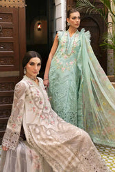 Maria B Lawn Pakistani Suit Restocked/Maria B Luxury Lawn 25/14B/Beige