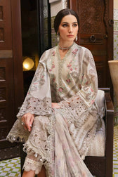 Maria B Lawn Pakistani Suit Restocked/Maria B Luxury Lawn 25/14B/Beige