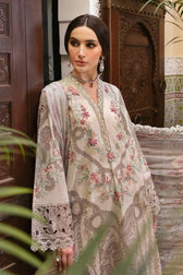Maria B Lawn Pakistani Suit Restocked/Maria B Luxury Lawn 25/14B/Beige