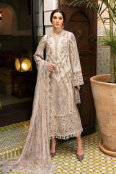 Maria B Lawn Pakistani Suit Restocked/Maria B Luxury Lawn 25/14B/Beige