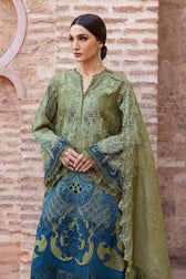 Maria B Lawn Pakistani Suit Restocked/Maria B Luxury Lawn 25/1A/Olive