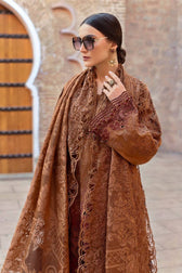 Maria B Lawn Pakistani Suit Restocked/Maria B Luxury Lawn 25/1B/Rust