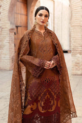 Maria B Lawn Pakistani Suit Restocked/Maria B Luxury Lawn 25/1B/Rust
