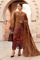 Maria B Lawn Pakistani Suit Restocked/Maria B Luxury Lawn 25/1B/Rust
