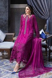 Maria B Lawn Pakistani Suit Restocked/Maria B Luxury Lawn 25/2B/Magenta