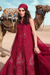 Maria B Lawn Pakistani Suit Restocked/Maria B Luxury Lawn 25/4A/Red
