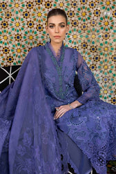 Maria B Lawn Pakistani Suit Restocked/Maria B Luxury Lawn 25/6B/Violet