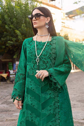 Maria B Lawn Pakistani Suit Restocked/Maria B Luxury Lawn 25/8B/Emerald Green