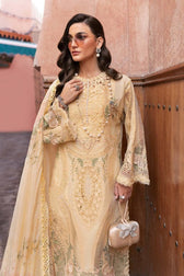 Maria B Lawn Pakistani Suit Restocked/Maria B Luxury Lawn 25/9A/Yellow