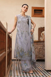 Maria B Lawn Pakistani Suit Restocked/Maria B Luxury Lawn 25/9B/Ice Blue
