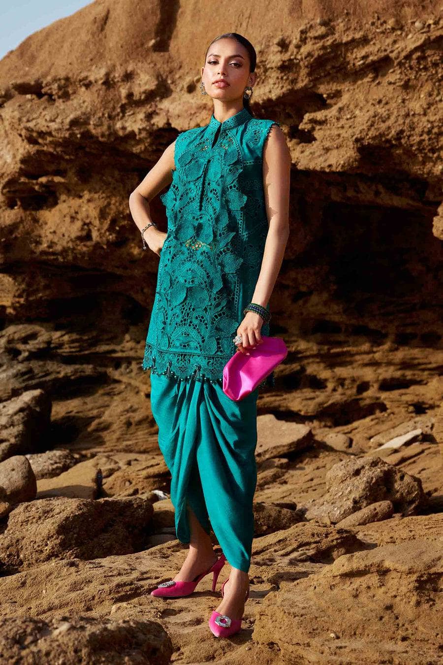 Restocked/Maria B Luxury Lawn 25/Vol 2/D 05/Sea Green