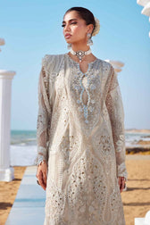 Restocked/Maria B Luxury Lawn 25/Vol 2/D 9/Ivory