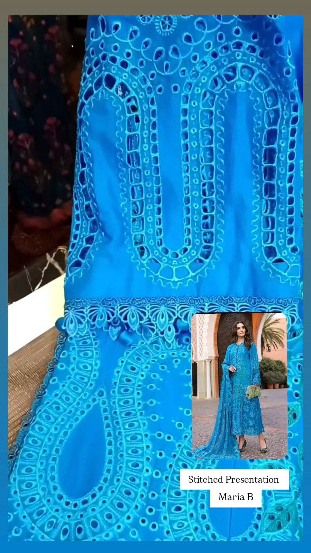 Stitched Look of Unstitched Maria B Luxury Lawn 25/3 B/Size - XL L M S