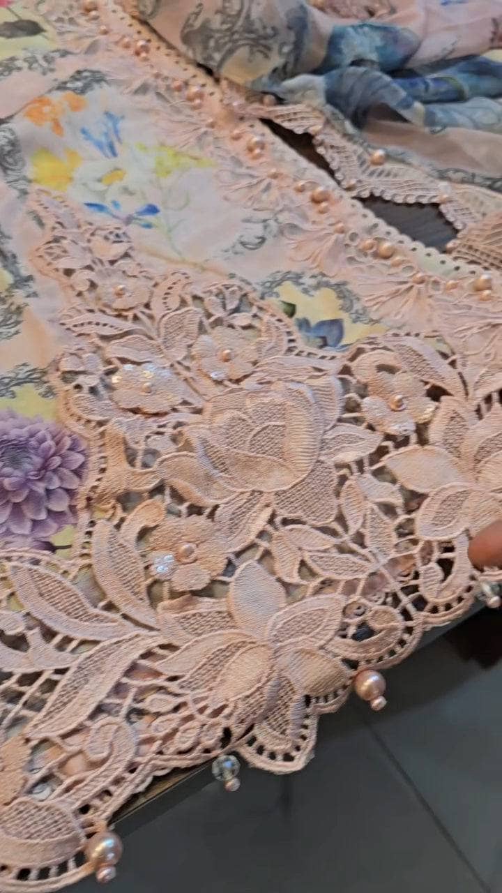 Stitched Look of Unstitched Maria B M Prints 25/11 A/Size - XL L M S