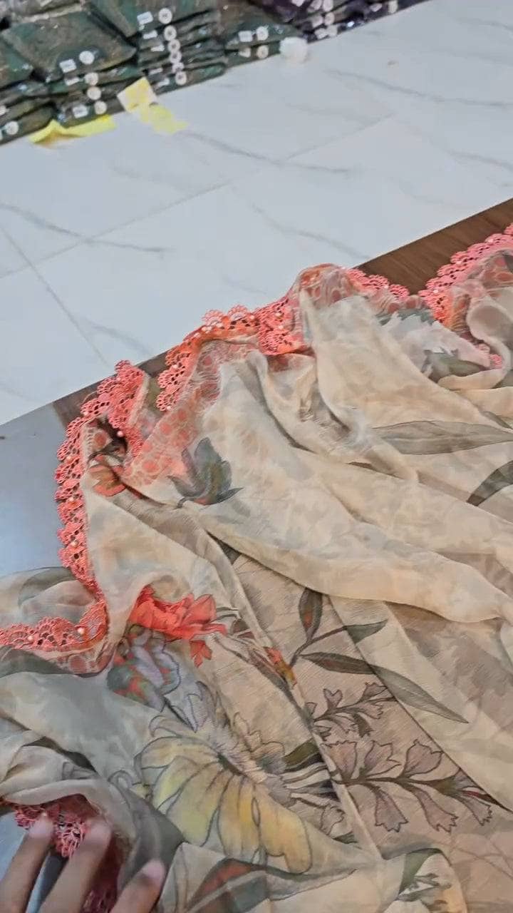 Stitched Look of Unstitched Maria B M Prints 25/8A/Size - XL L M S